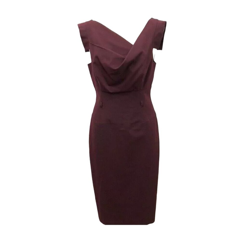 BLACK HALO SHEATH DRESS WITH HIDDEN ZIPPER AT BACK
